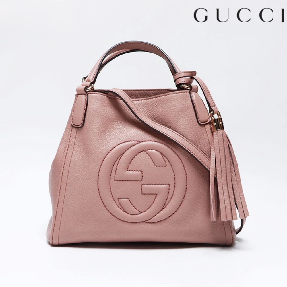 Gucci Soho Small Leather Shoulder Bag-Light Pink (Japan Exclusive) - Picture 2 of 16